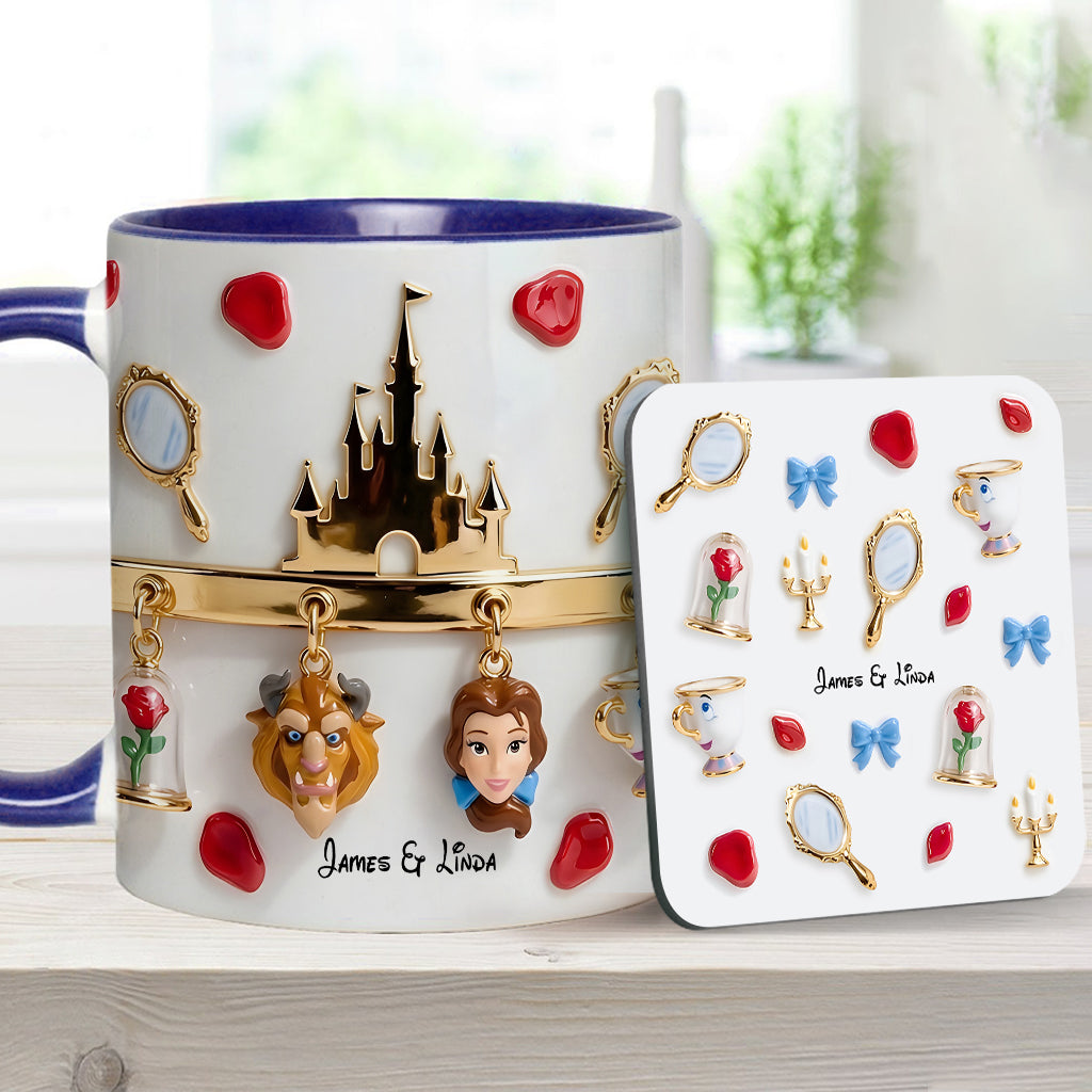 Tale As Old As Time Perfect Gift For Couple - Personalized Couple Accent Mug & Coaster