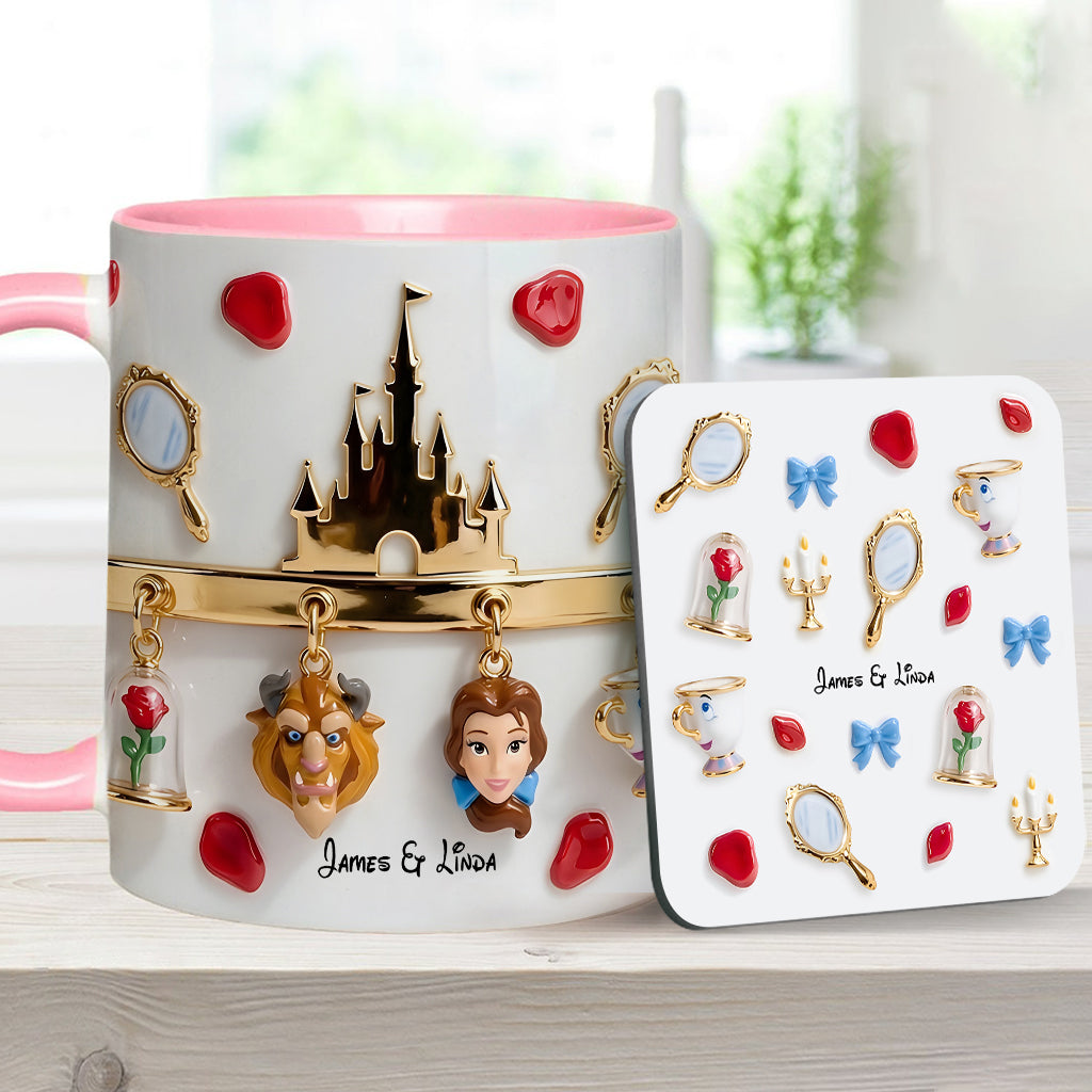 Tale As Old As Time Perfect Gift For Couple - Personalized Couple Accent Mug & Coaster