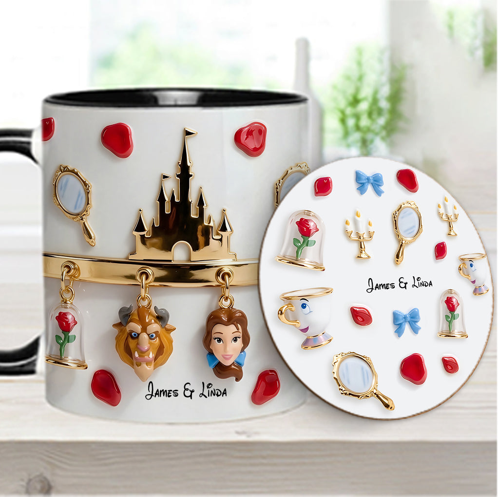 Tale As Old As Time Perfect Gift For Couple - Personalized Couple Accent Mug & Coaster