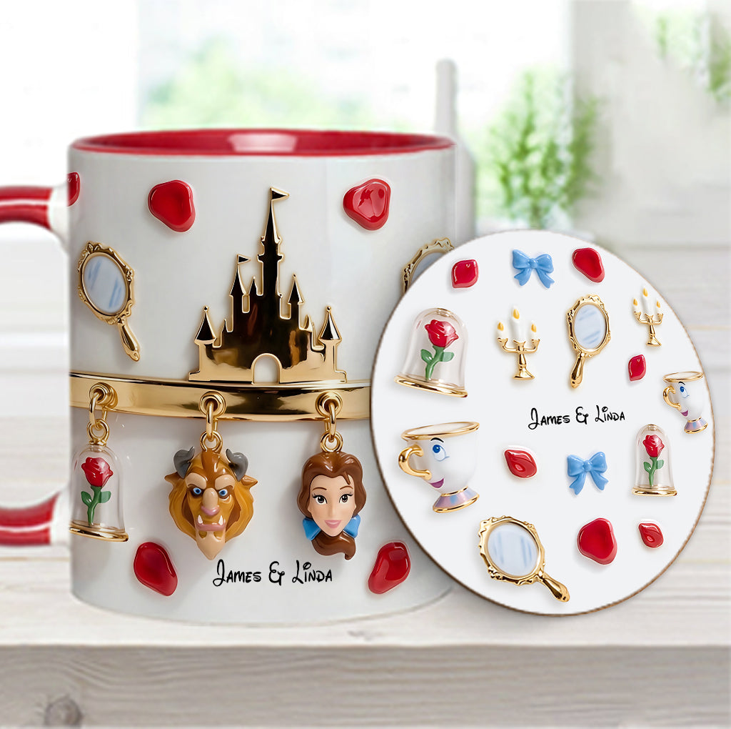 Tale As Old As Time Perfect Gift For Couple - Personalized Couple Accent Mug & Coaster