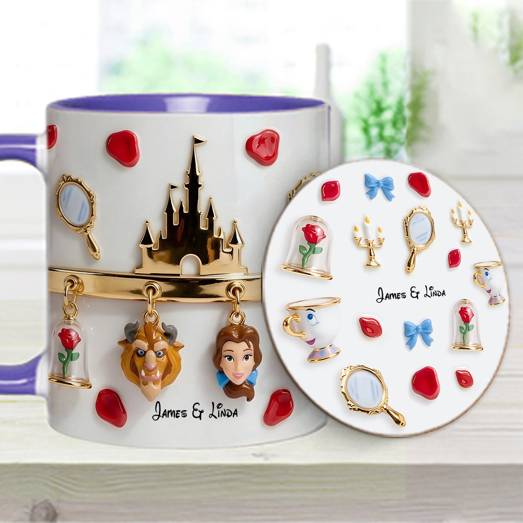 Tale As Old As Time Perfect Gift For Couple - Personalized Couple Accent Mug & Coaster