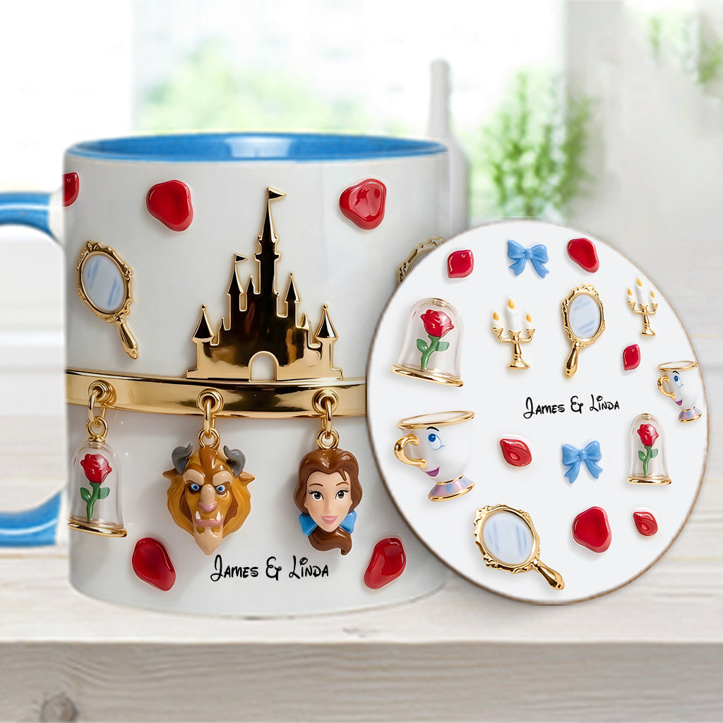 Tale As Old As Time Perfect Gift For Couple - Personalized Couple Accent Mug & Coaster