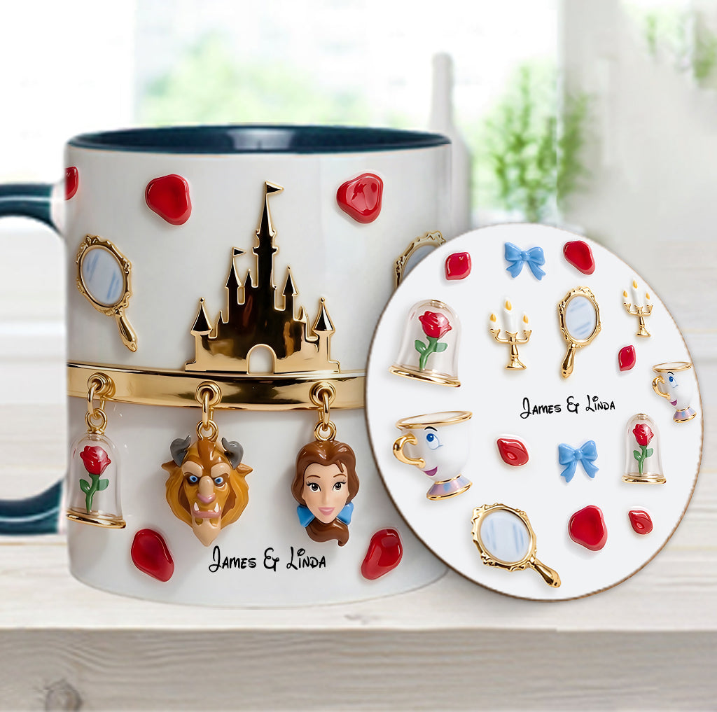 Tale As Old As Time Perfect Gift For Couple - Personalized Couple Accent Mug & Coaster