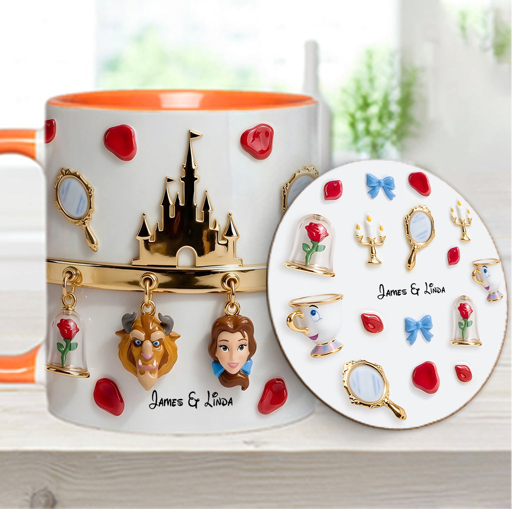 Tale As Old As Time Perfect Gift For Couple - Personalized Couple Accent Mug & Coaster