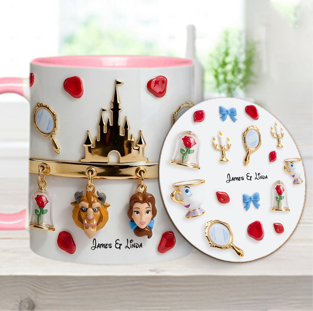 Tale As Old As Time Perfect Gift For Couple - Personalized Couple Accent Mug & Coaster