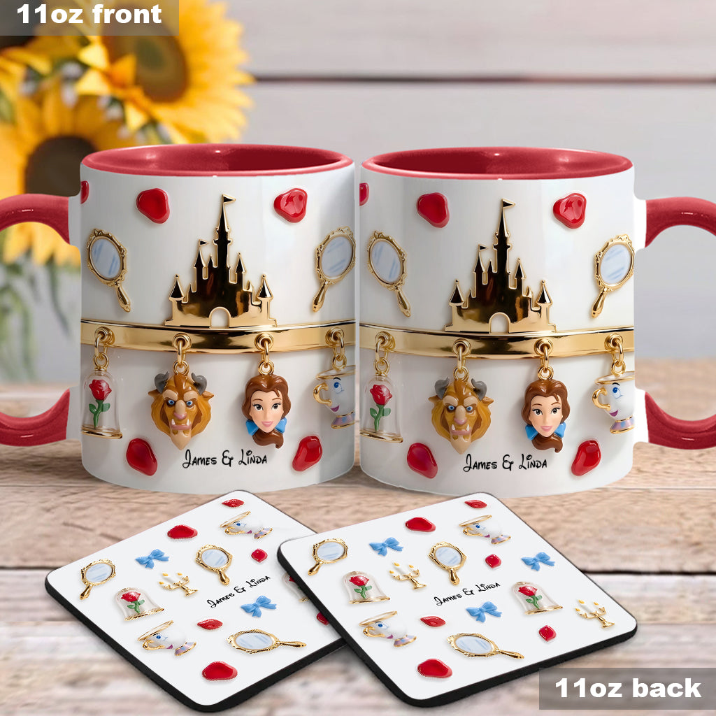 Tale As Old As Time Perfect Gift For Couple - Personalized Couple Accent Mug & Coaster