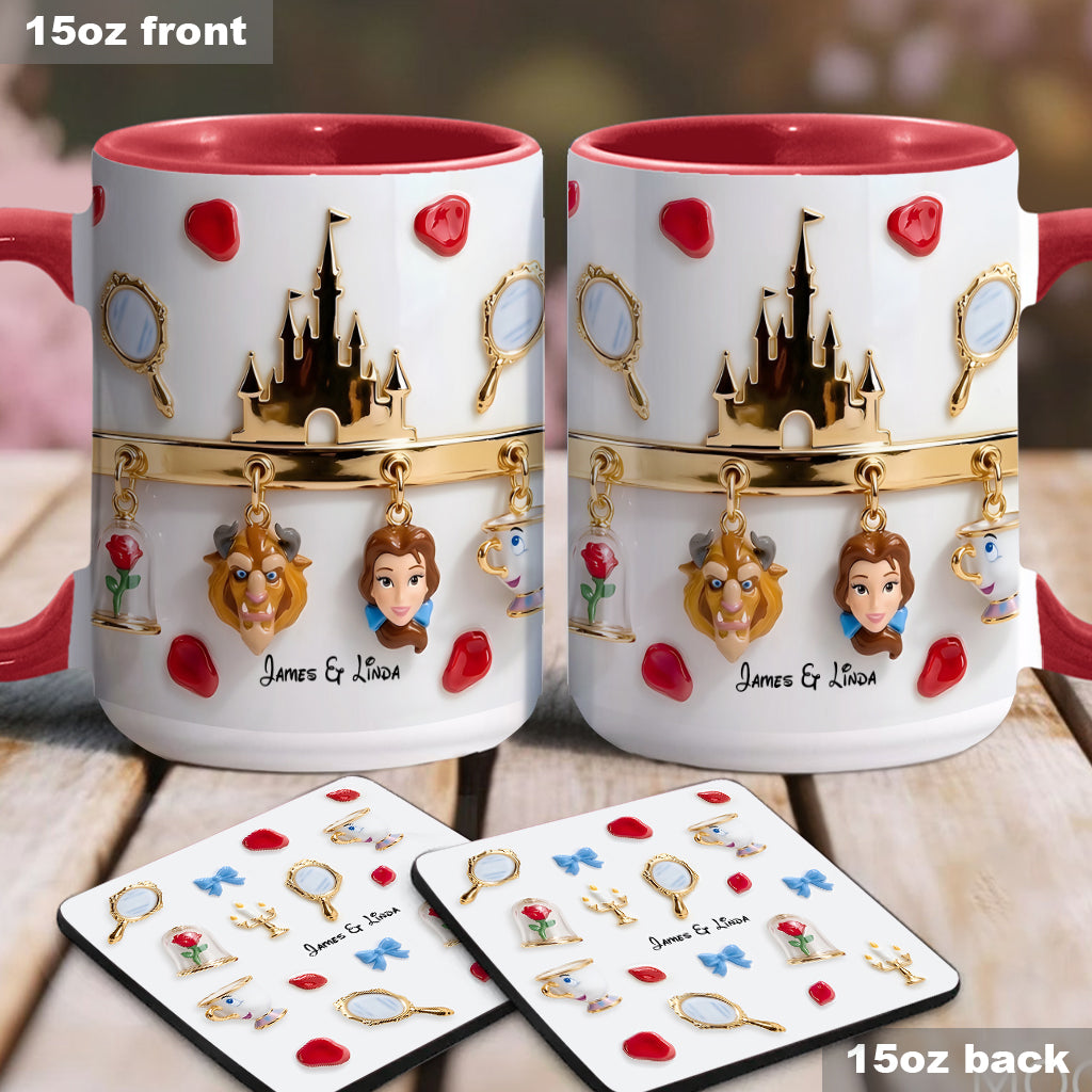 Tale As Old As Time Perfect Gift For Couple - Personalized Couple Accent Mug & Coaster