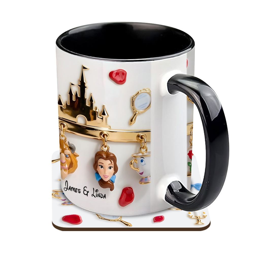 Tale As Old As Time Perfect Gift For Couple - Personalized Couple Accent Mug & Coaster