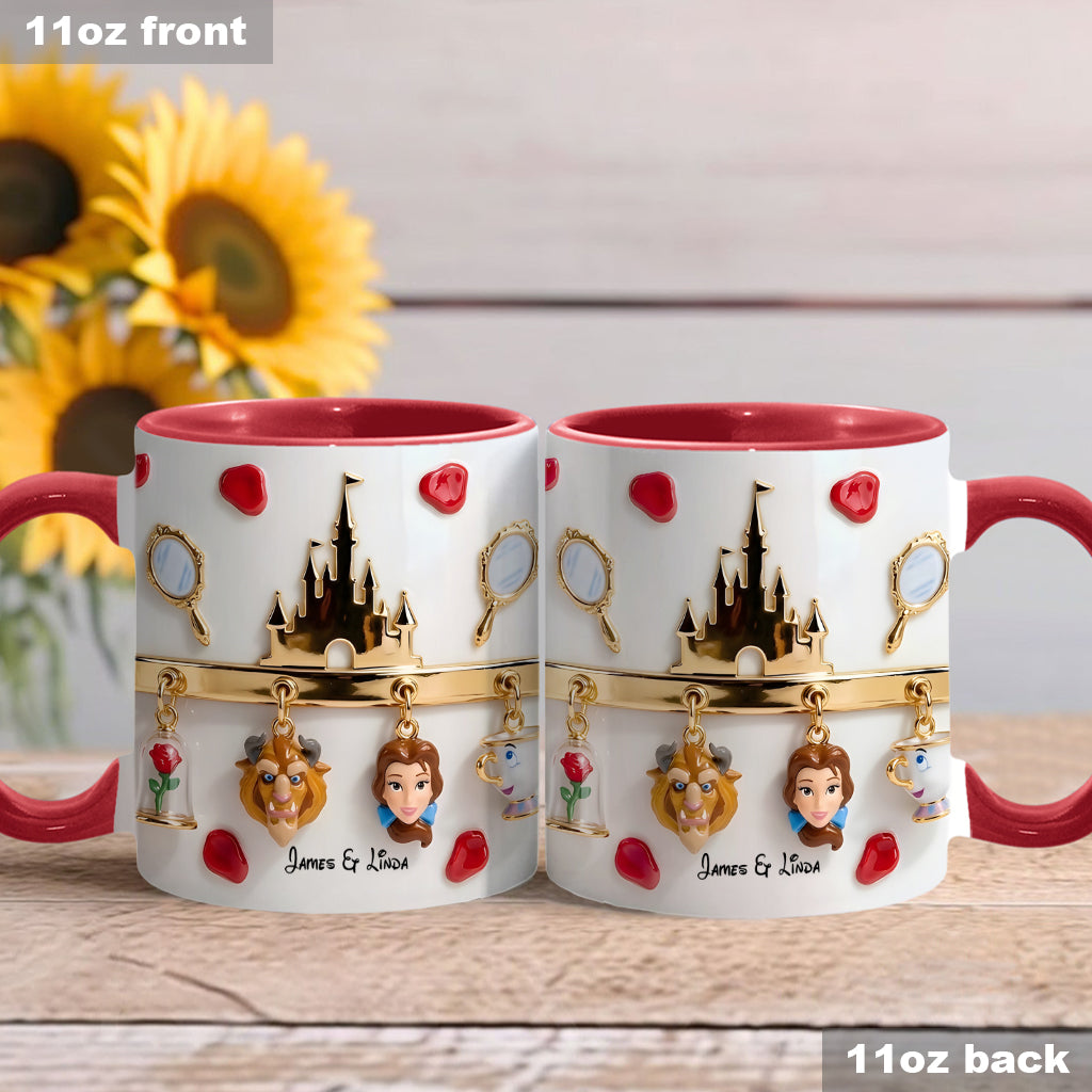 Tale As Old As Time Perfect Gift For Couple - Personalized Couple Accent Mug & Coaster