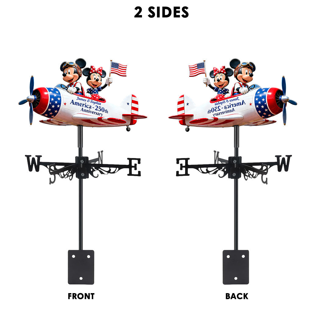 Happy Couple - Personalized Mouse Weather Vane