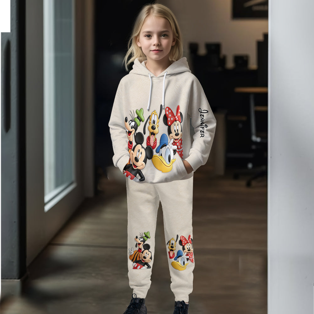 Magic Friends - Personalized Mouse Kid Hoodie & Kid Jogger Sweatpants