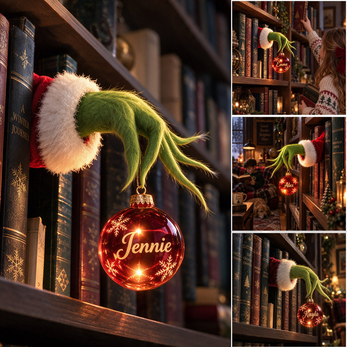 Who Stole Christmas? - Personalized Stole Christmas Bookshelf Lamp
