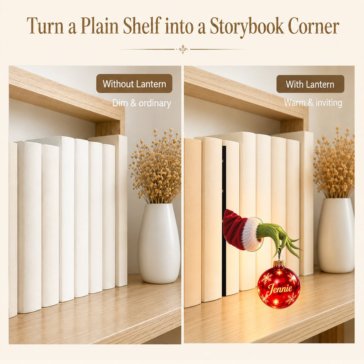 Who Stole Christmas? - Personalized Stole Christmas Bookshelf Lamp