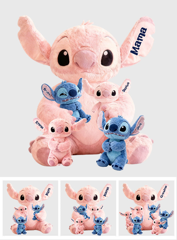 Mama Blue - Personalized Ohana Premium Faux Fur Pillow