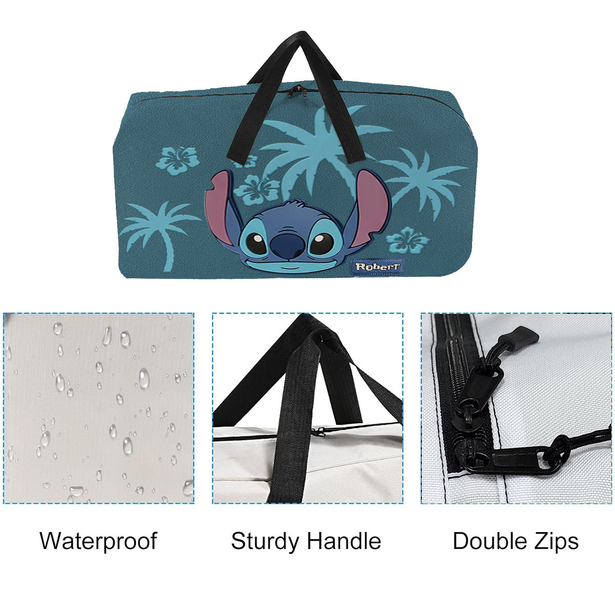 Ohana Alien Custom Name - Personalized Ohana Duffle Bag