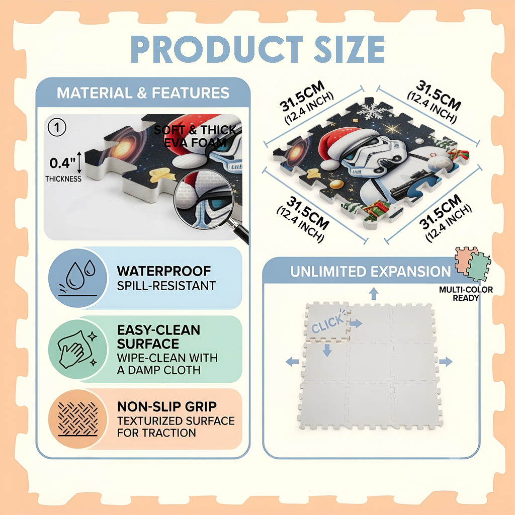 May The Magic Be With You - Personalized The Force Foam Puzzle Mat