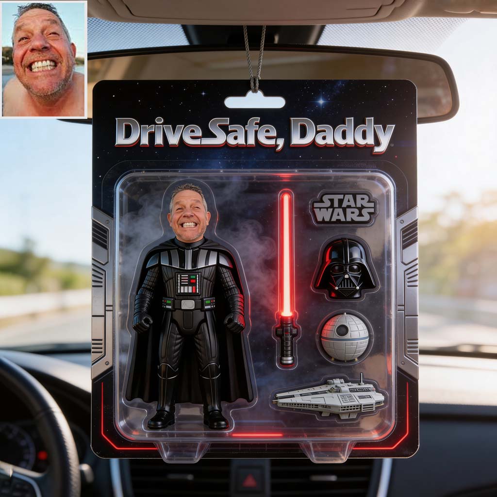 Gift for Dad, Best Dad In The Galaxy, Drive Safe Dad - Personalized The Force Car Ornament