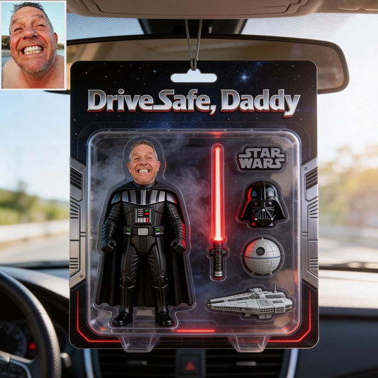 Gift for Dad, Best Dad In The Galaxy, Drive Safe Dad - Personalized The Force Car Ornament