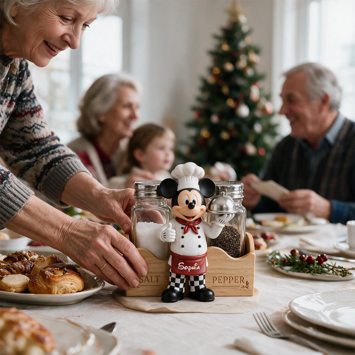 Funny Salt And Pepper Shakers with Mouse Chef - Personalized Mouse Spice Jars Holder