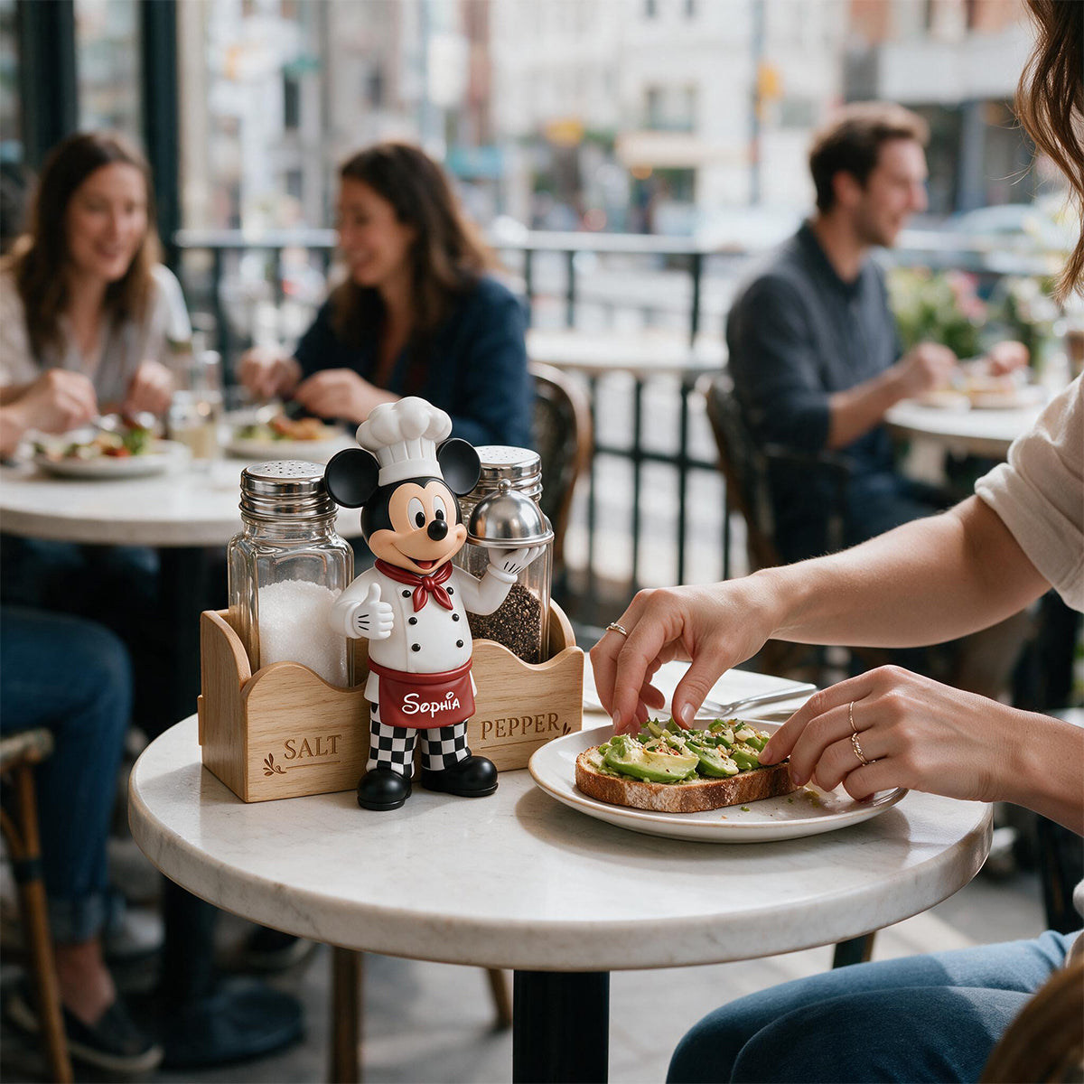 Funny Salt And Pepper Shakers with Mouse Chef - Personalized Mouse Spice Jars Holder