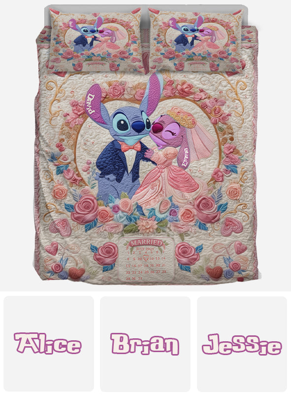 Ohana Romantic Story Custom Calendar - Personalized Ohana Bedding Set