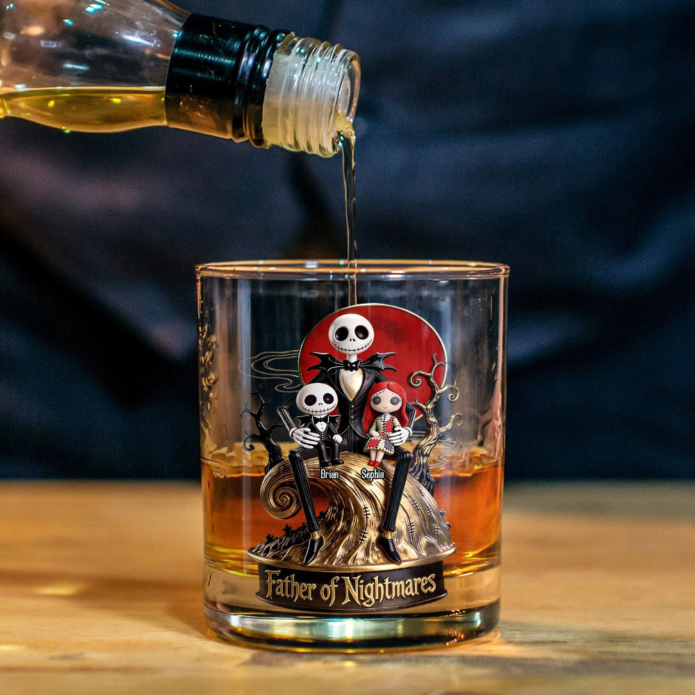 Father Of Nightmares - Personalized Nightmare Whiskey Glass