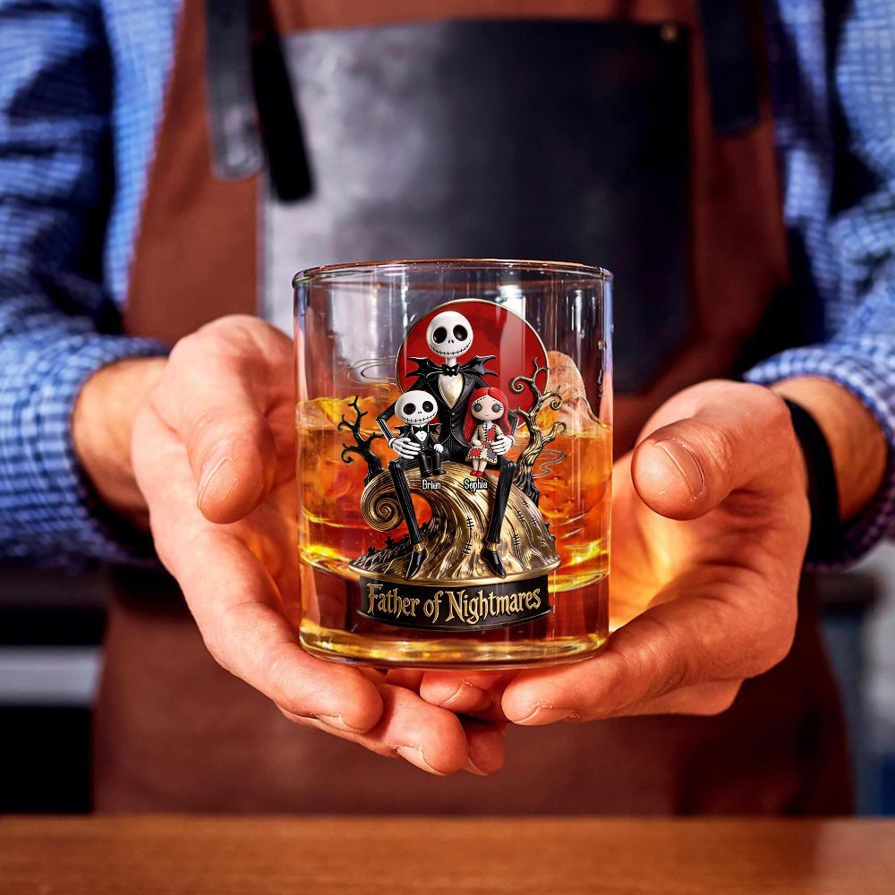Father Of Nightmares - Personalized Nightmare Whiskey Glass