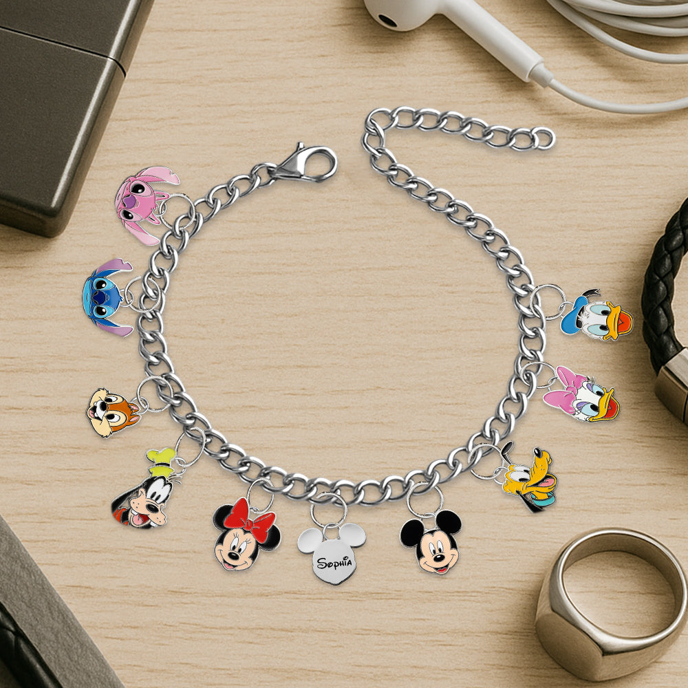 Magical World On The Wrist - Personalized Mouse Bracelet With Charms