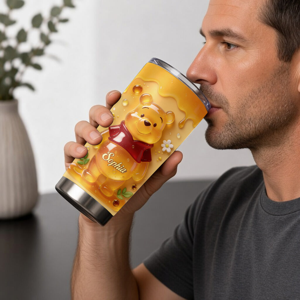 Cute Jelly Bear - Personalized Yellow Bear Tumbler