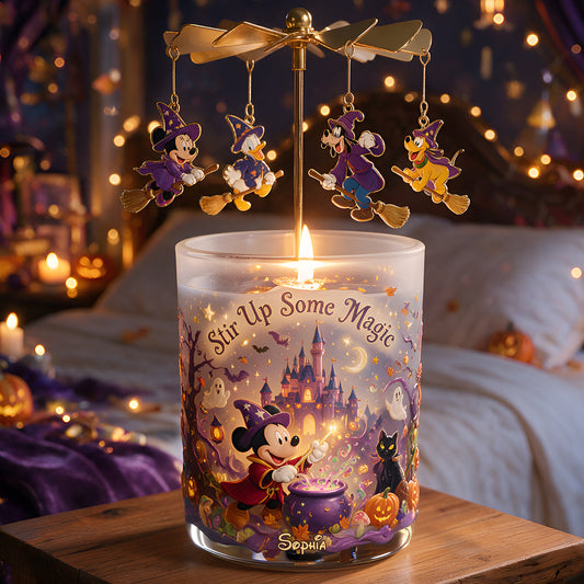 Magical Night - Personalized Mouse Spinning Candle Holder