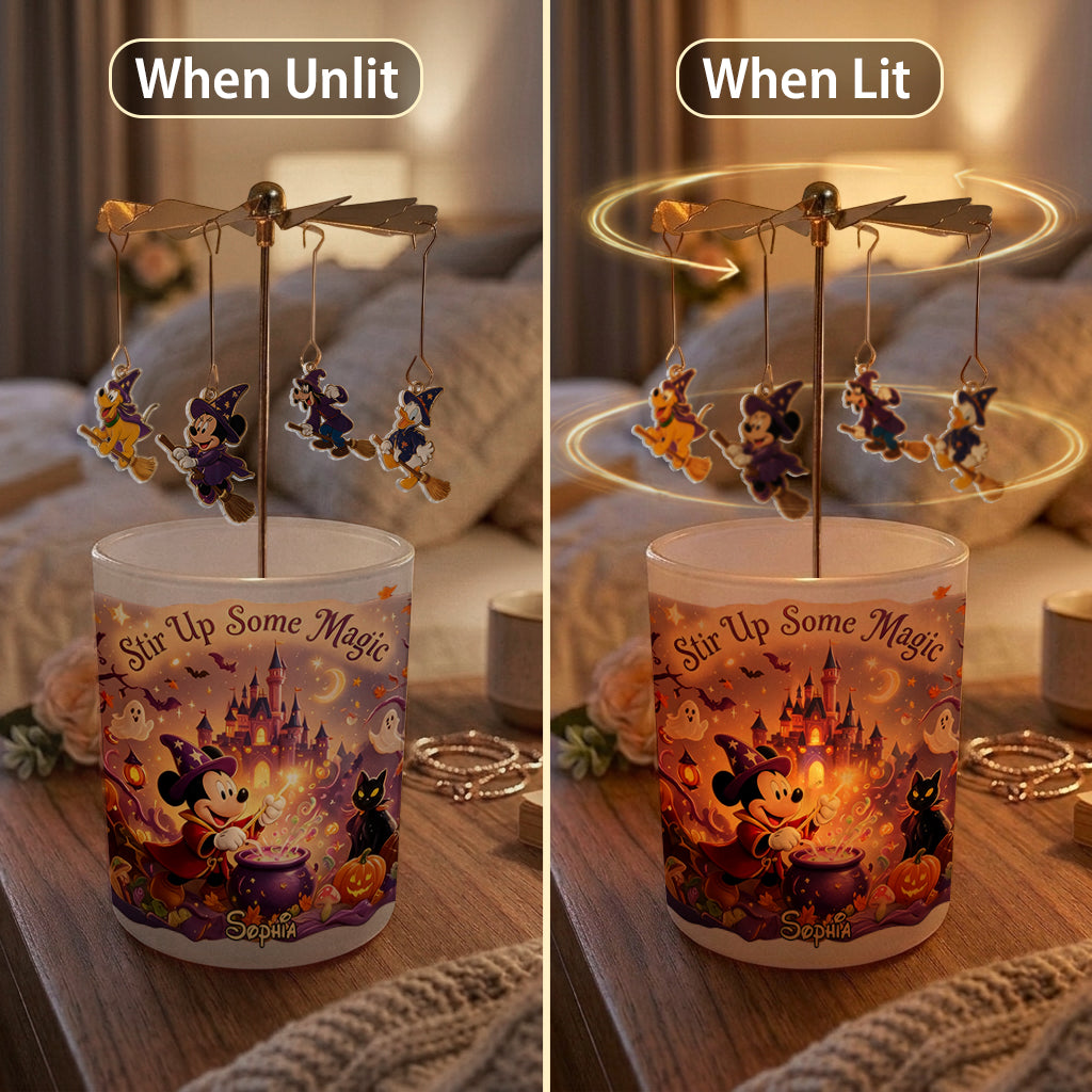 Magical Night - Personalized Mouse Spinning Candle Holder