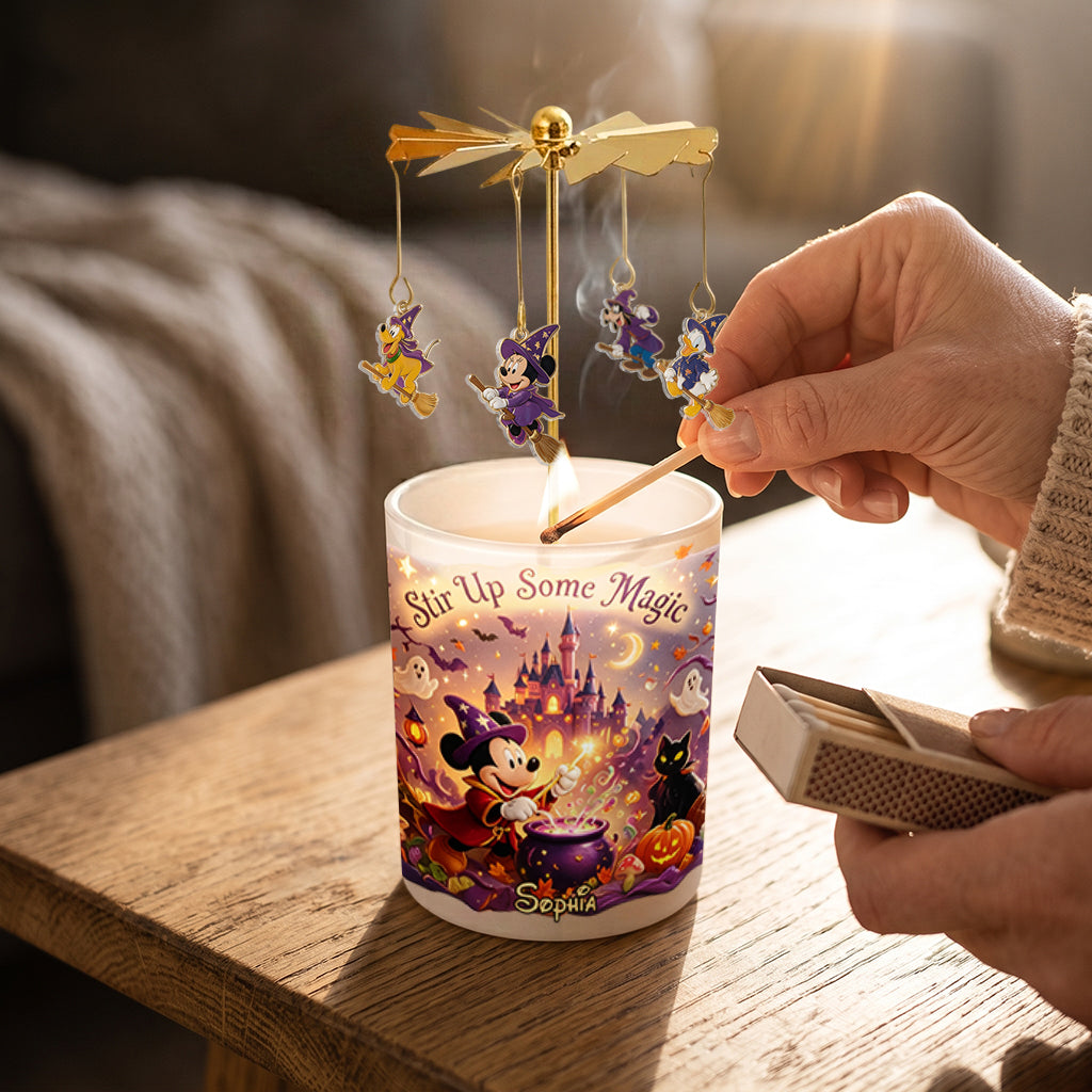 Magical Night - Personalized Mouse Spinning Candle Holder