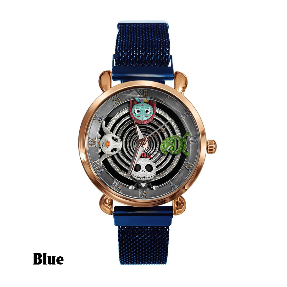 Gothic Holiday Spiral - Personalized Nightmare Women Hand Watch