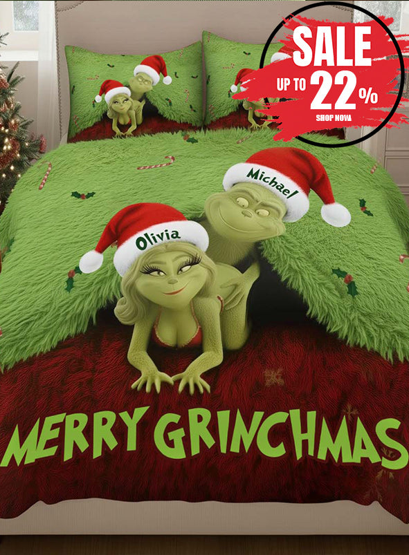 Favorite Thing To Do This Grinchmas - Personalized Stole Christmas Bedding Set
