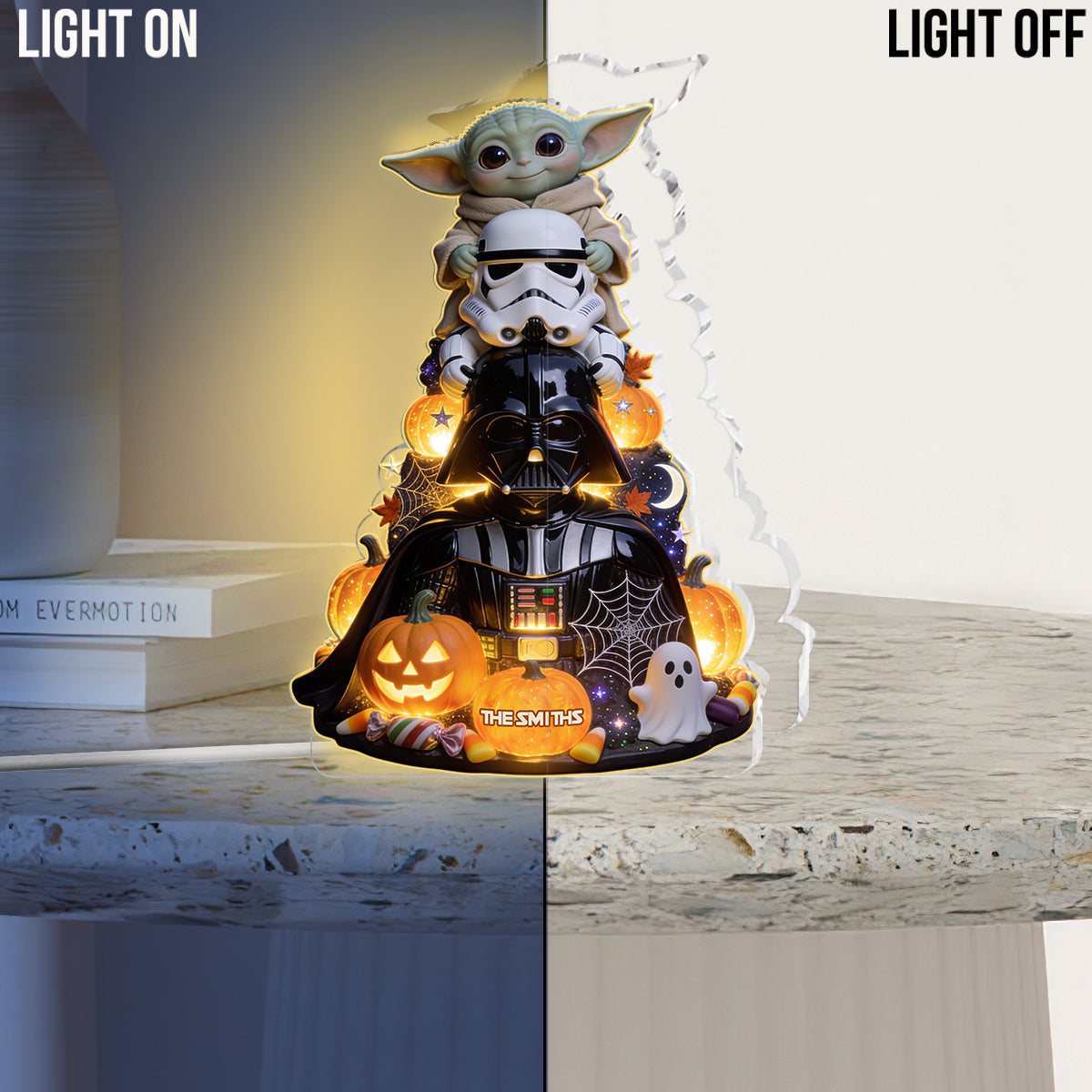 The Most Wonderful Time Of The Year - Personalized The Force Acrylic LED Night Light