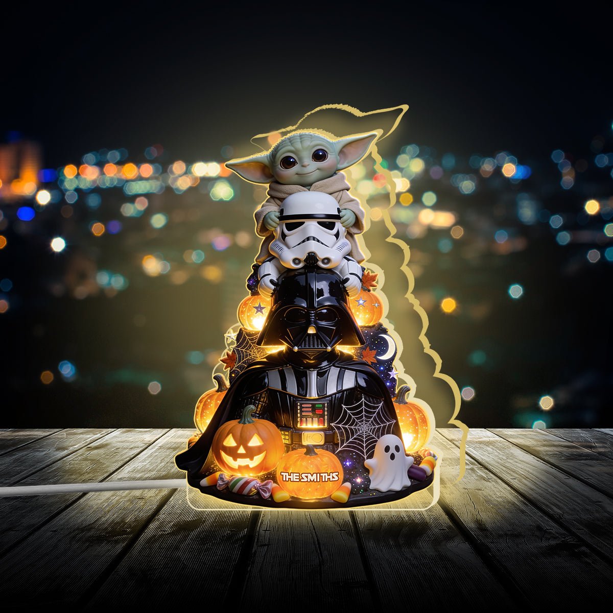 The Most Wonderful Time Of The Year - Personalized The Force Acrylic LED Night Light