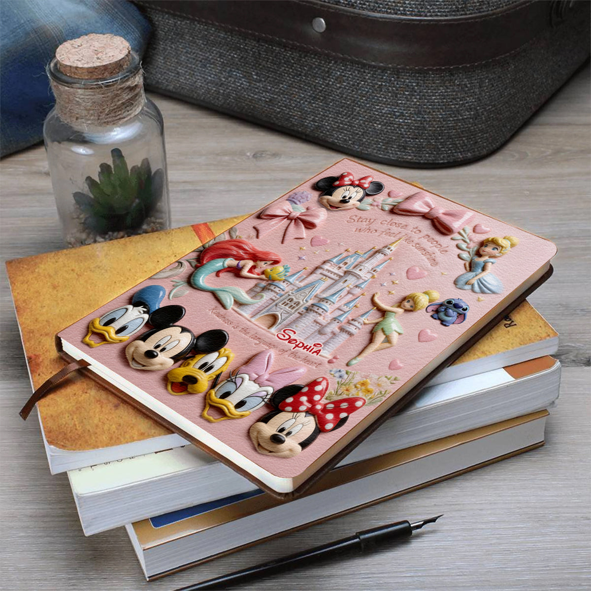 Magical Castle - Personalized Mouse Leather Journal