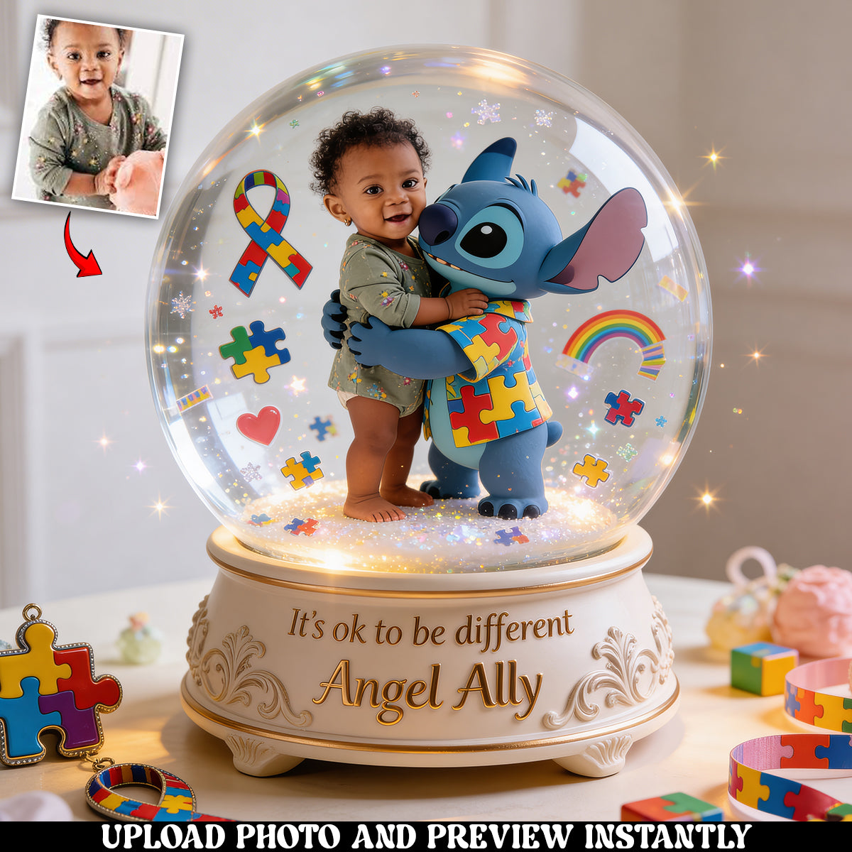Autism Awareness Gift - Personalized Autism Awareness Custom Shaped Acrylic Plaque