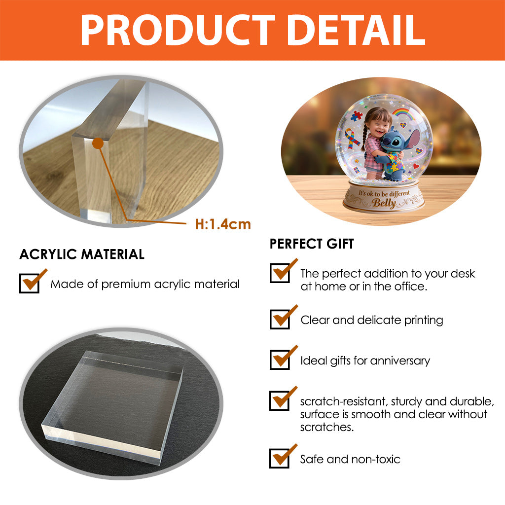 Autism Awareness Gift - Personalized Autism Awareness Custom Shaped Acrylic Plaque