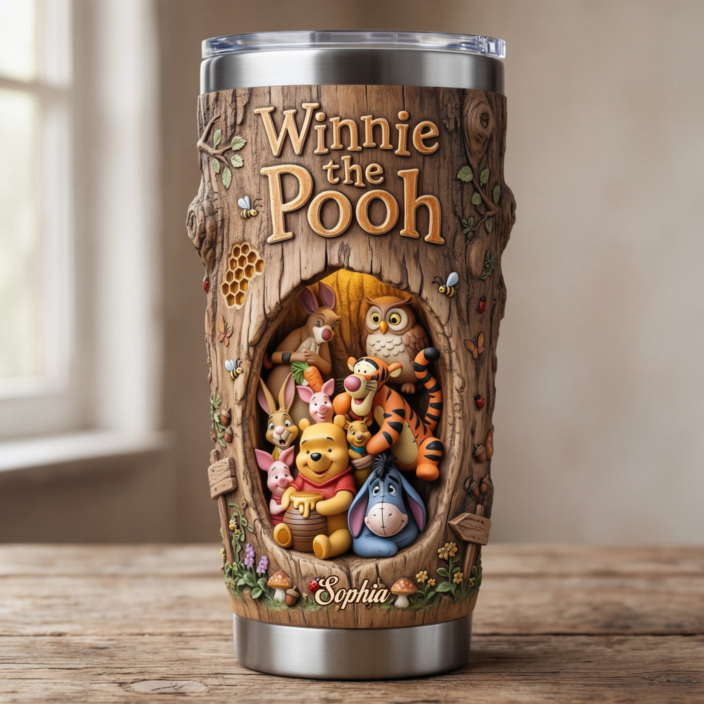 Honey Bear Friendship - Personalized Yellow Bear Tumbler