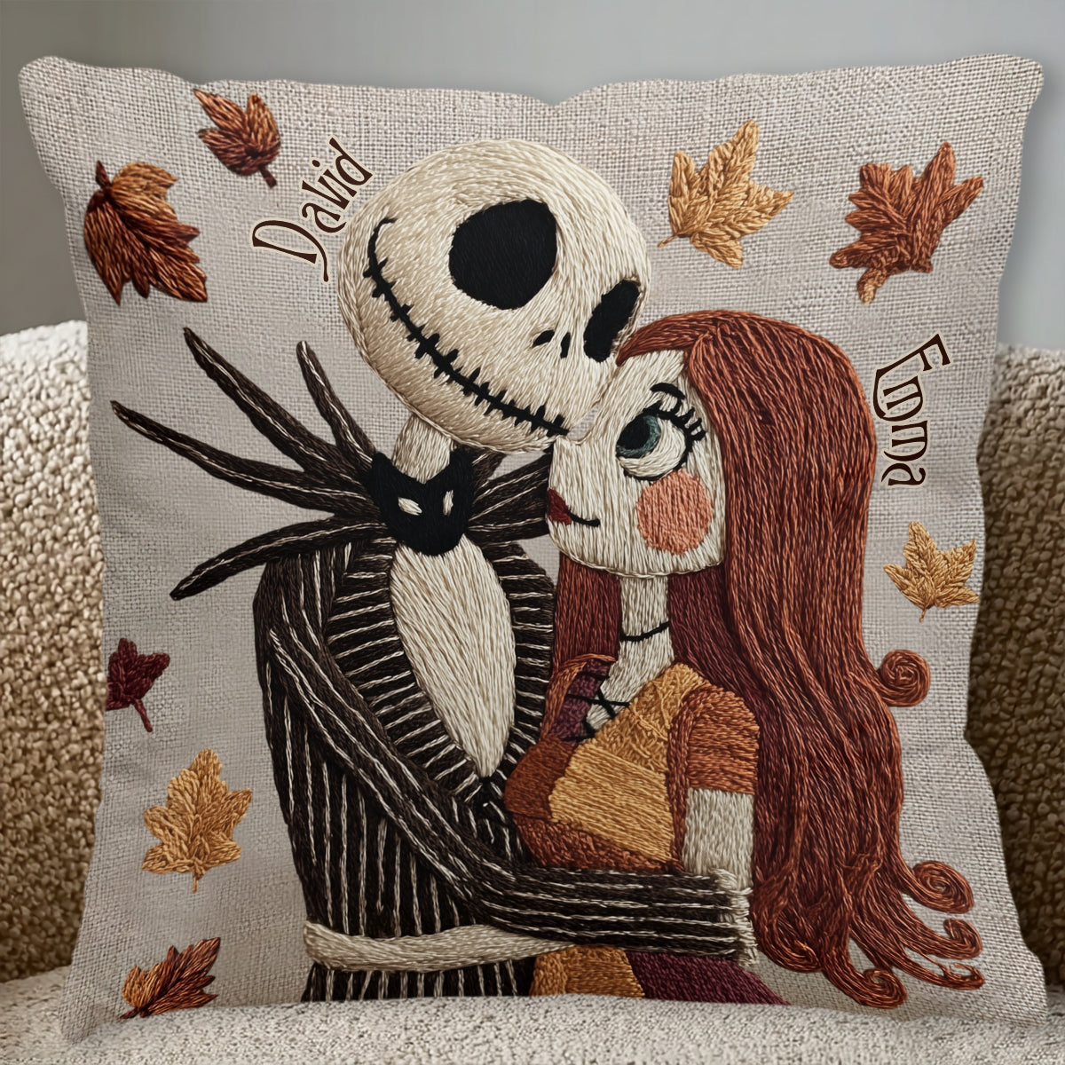 We're Simply Meant To Be - Personalized Nightmare Throw Pillow