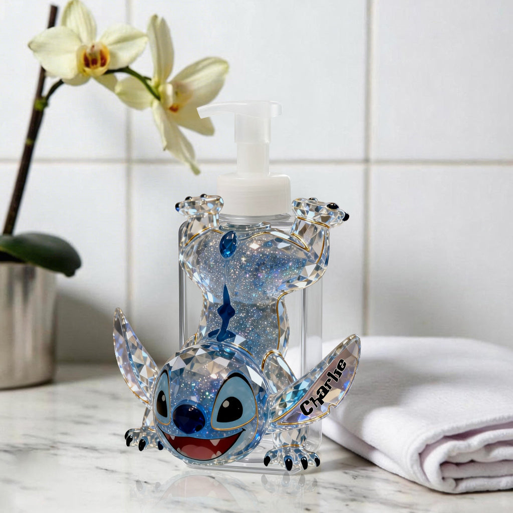 Cute Blue Alien - Personalized Ohana Soap Dispenser