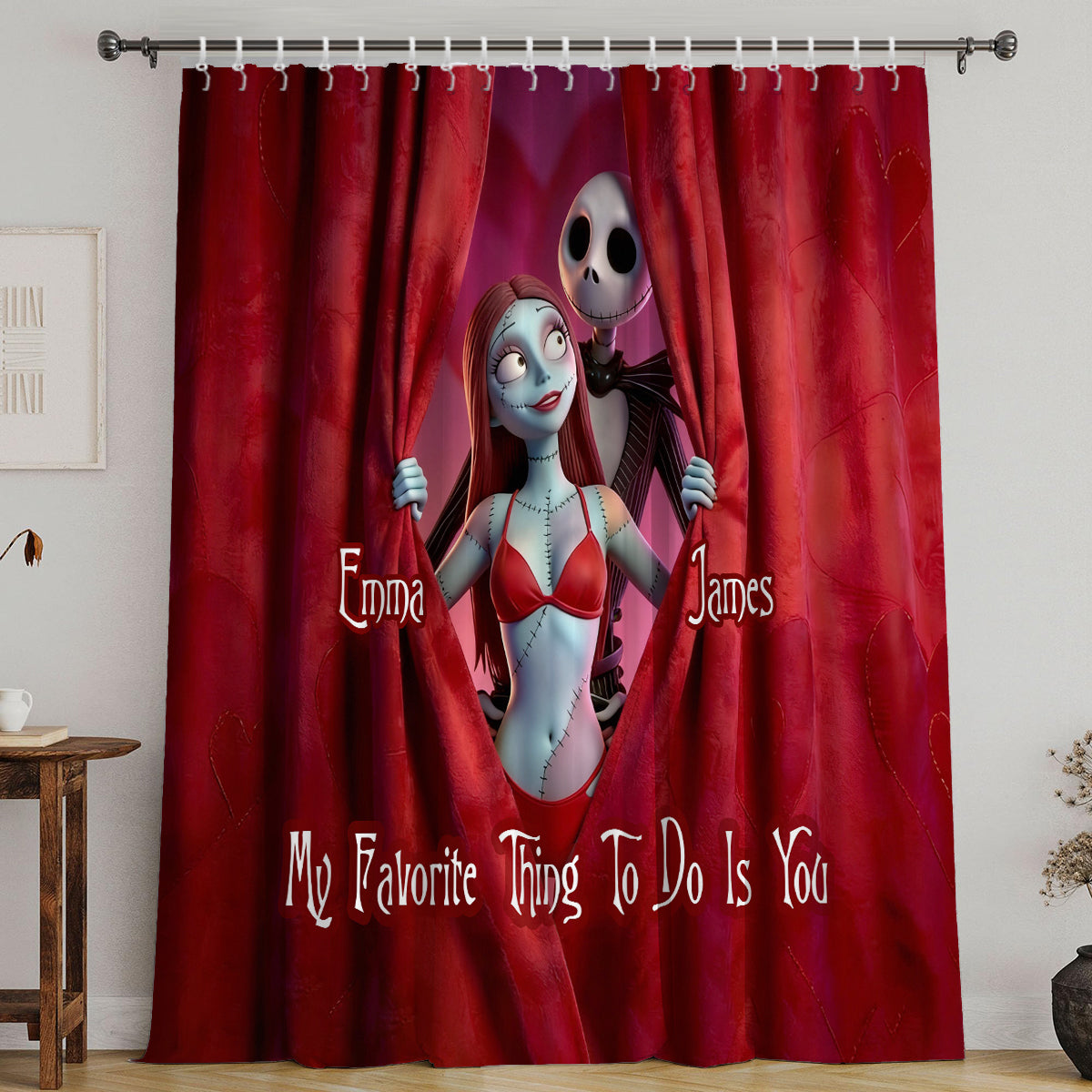 Funny Gift For Couple - Personalized Nightmare Blackout Window Curtain/ Drapes Set