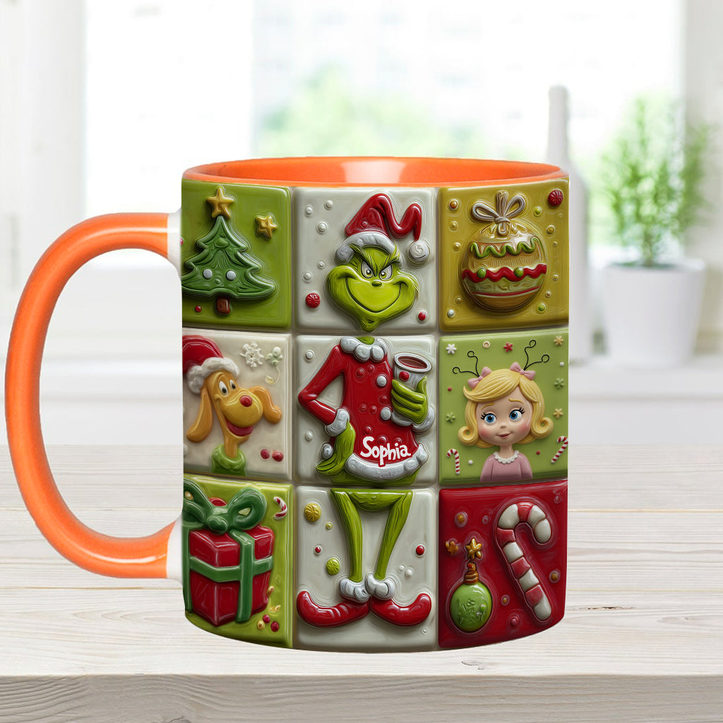 The Green Mischief - Personalized Stole Christmas Accent Mug