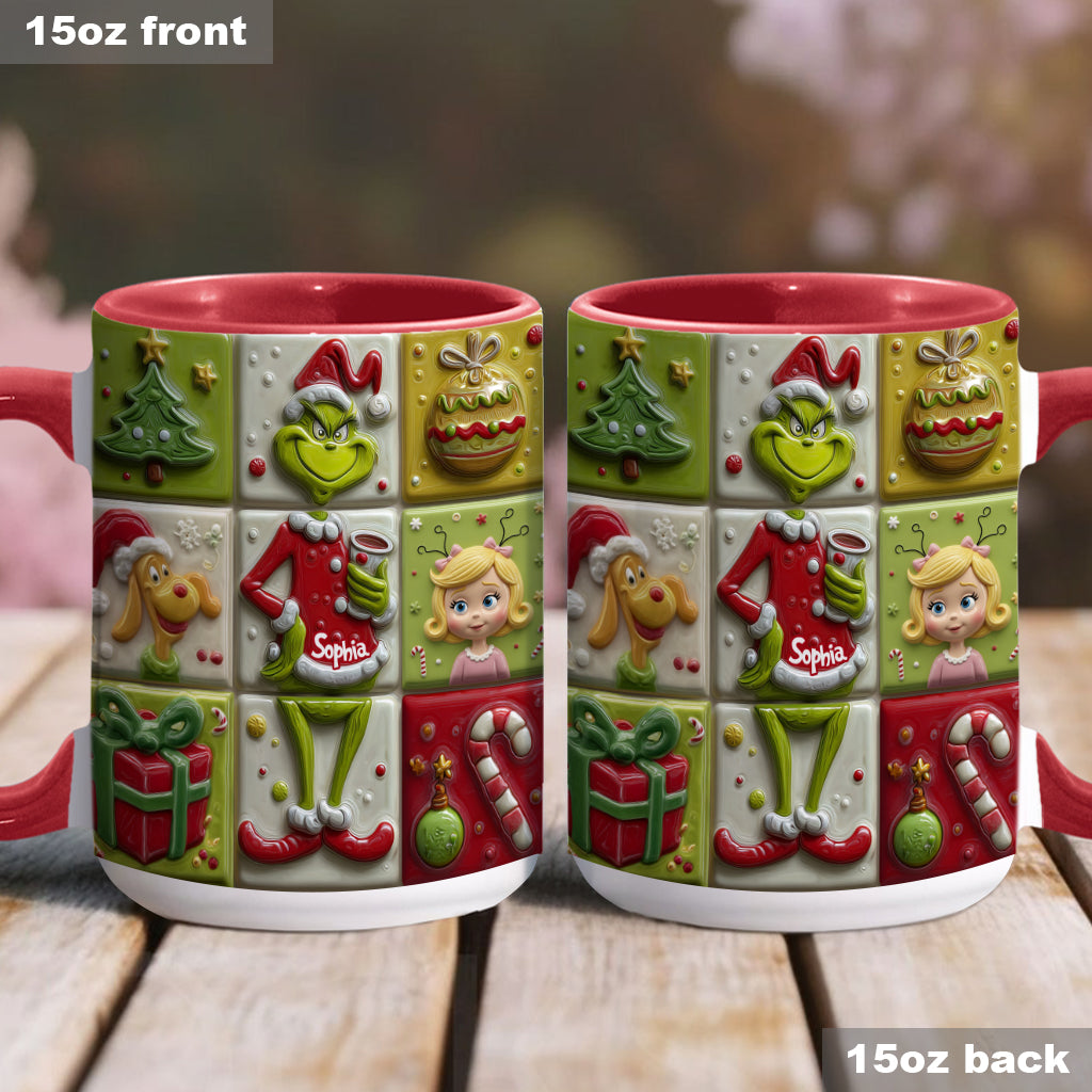 The Green Mischief - Personalized Stole Christmas Accent Mug