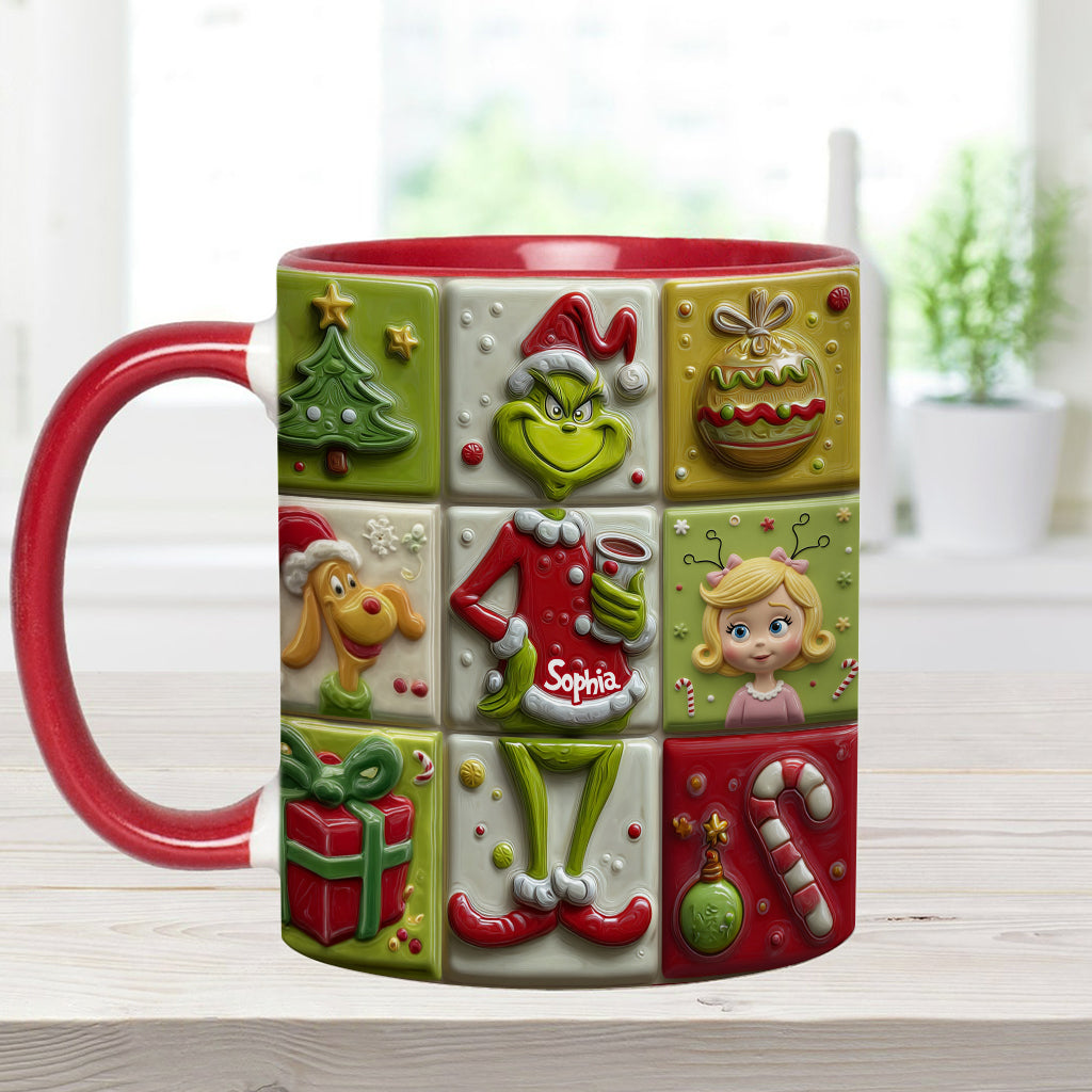 The Green Mischief - Personalized Stole Christmas Accent Mug