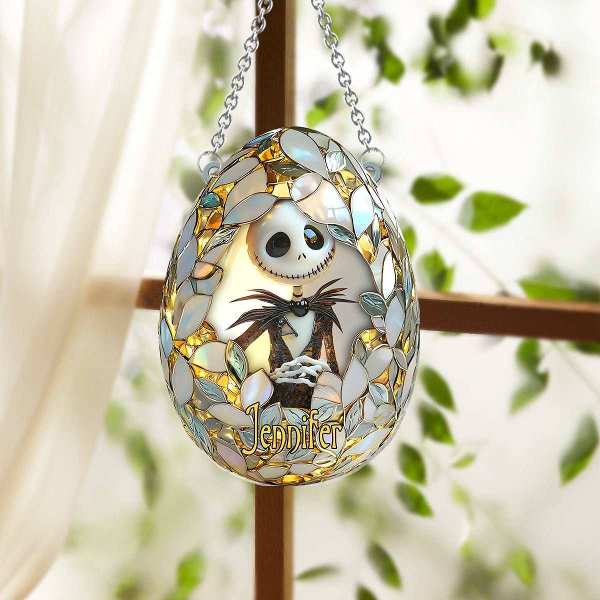 Nightmare Egg Before Easter - Personalized Nightmare Window Hanging Suncatcher Ornament