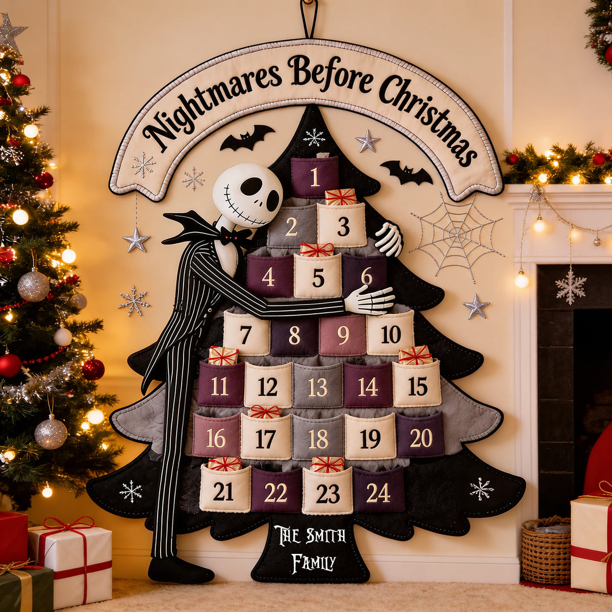 Nightmares Before Christmas - Personalized Nightmare Fabric Advent Calendar