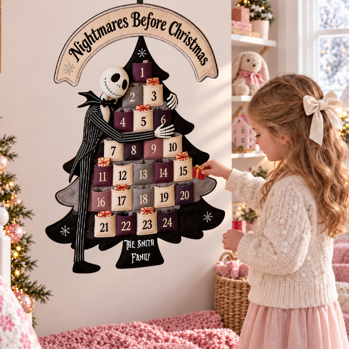 Nightmares Before Christmas - Personalized Nightmare Fabric Advent Calendar