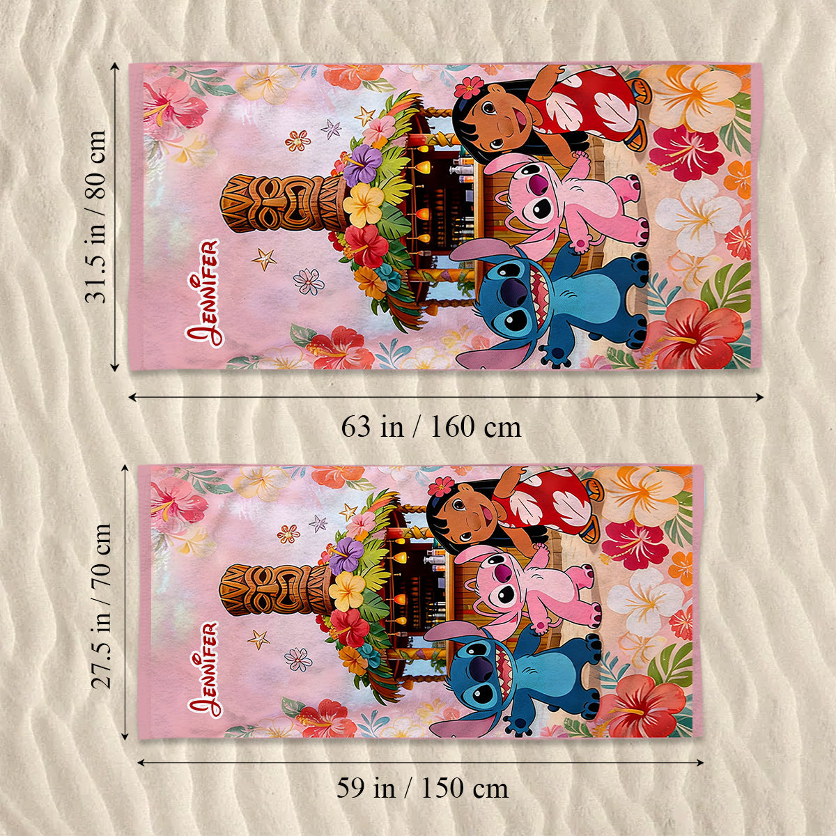 Ohana Vibe - Personalized Ohana Quick-dry Beach Towel/ Bath Towel